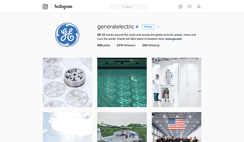 GE Instagram Account Image